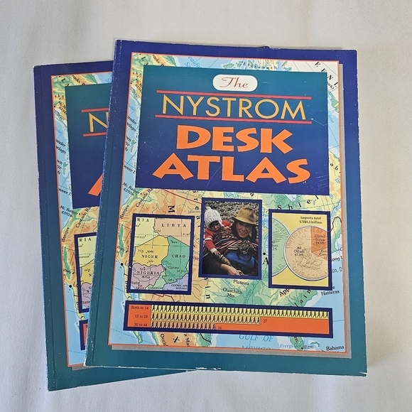 1994‎ The Nystrom Desk Atlas Paperback By Staff of Publisher - Set Of 2 - Picture 1 of 10